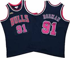 Camiseta nba de Rodman Bulls Gris
